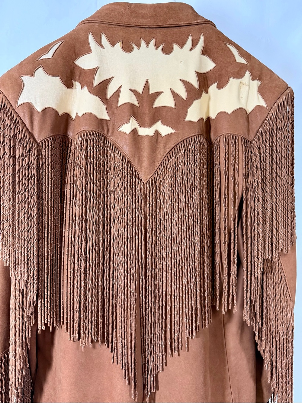Vintage Continental Leather Fashions Western Fringe Jacket USA Buffalo Nickel